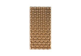Arete Wall Panel Rectangle Polished Brass