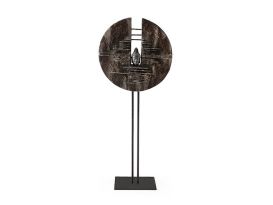 Buddha Head Lava Plaque Split Large