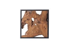 Framed Teak Wall Tile