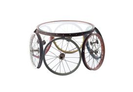 Bicycle Wheel Coffee Table Tempered Glass Assorted