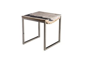 Petrified Wood Side Table Assorted Colors and Styles