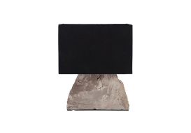 Petrified Wood Lamp Black Shade