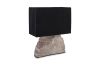 Petrified Wood Lamp Black Shade