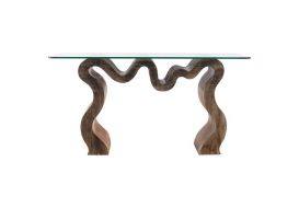 Freeform Dance Console Table Gray Stone Large