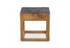 Topping Side Table Brown Stone and Natural