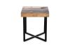 Tam Side Table Black Stone and Natural