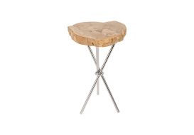 Petrified Wood Side Table 3 Legged
