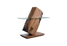 Freeform Slice Wood Console Table Large
