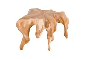 Teak Leaf Wood Sculpture Table Teak Wood Coffee Table