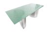 Glass Bubble Dining Table Curve SS Legs