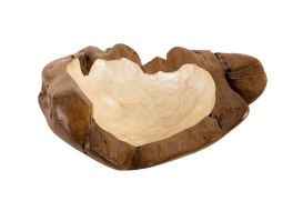 Teak Root Bowl Shell Inlay Assorted Style and Size