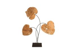 Carved Leaf Sculpture Wood