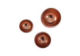 Embossed Copper Wall Art Set of 3