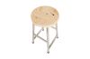 Onyx Bar Stool Stainless Legs Round