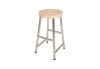 Onyx Bar Stool Stainless Legs Round