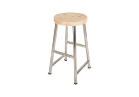 Onyx Bar Stool Stainless Legs Round