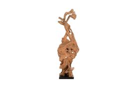 Teak Wood Burl Sculpture