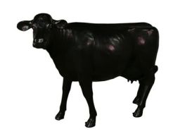 Life Size Cow No Horns Black