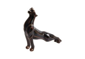 Stretching Lioness Duco Bronze