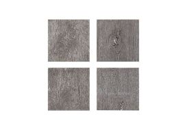 Old Lumber Wall Tiles Silver Leaf Set of 4