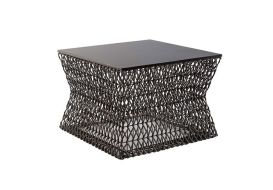 Weaved Hourglass Side Table