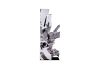 Freeform Sculpture White and Silver Leaf