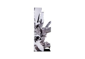 Freeform Sculpture White and Silver Leaf