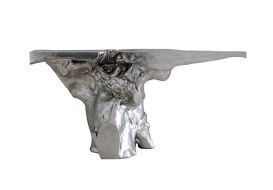 Freeform Console Table Silver Leaf Large