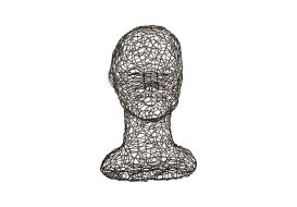 Crazy Wire Male Head Black