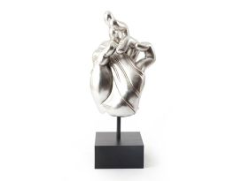 Buddha Hand Sculpture Silver Leaf