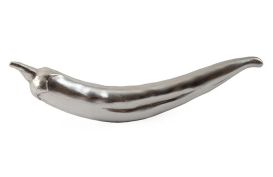 Chili Peper Wall Art Silver Leaf