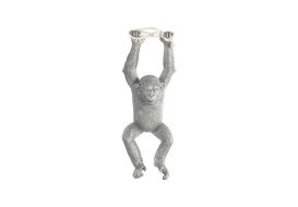 Hanging Chimpanzee Gel Coat Silver