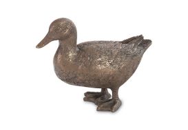 Standing Mallard Duck Bronze