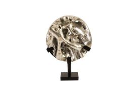 Round Root Sculpture Silver Leaf