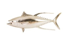 Yellowfin Tuna Fish Table Top Silver Leaf
