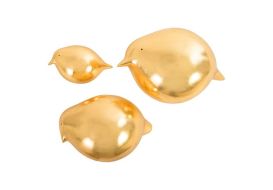 Golden Birds Set of 3 Gold Leaf Large