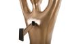 Yoga Figure Male Wall Art Polished Bronze No Lines