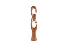 Double Circle Sculpture Polished Copper