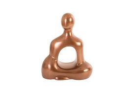 Buddha Sculpture Polished Copper