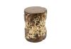 Molten Brass Stool Warm Brass and Gold Leaf