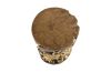 Molten Brass Stool Warm Brass and Gold Leaf