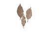 Elm Leaves Set of 3 Rusty Iron