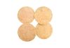 Galvanized Circle Wall Tile Set of 4 Aged Copper