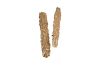 Molten Wall Sculptur Set of 2 Warm Brass