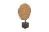 Molten Disc On Stand Warm Brass
