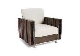 Barcode Lounge Chair White Cushion