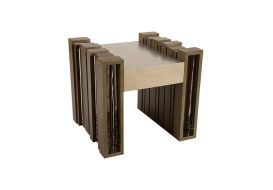 Barcode Side Table Mohogany SS