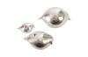Silver Birds Set of 3 Silver Leaf Large