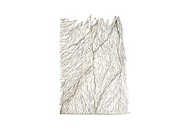 Coral Wall Art Rectangle Gray and Silver