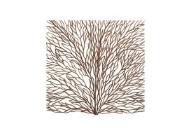 Coral Wall Art Square Black and Copper